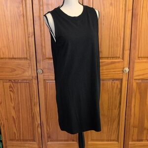 a new day Black Sleeveless T Shirt Mini Dress L                CC205